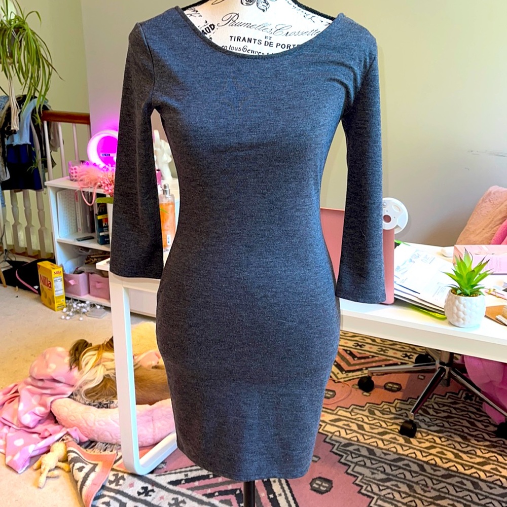 Forever 21 Charcoal Grey Cocktail Dress